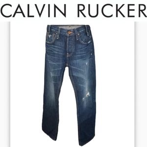 Calvin Rucker Jeans Womens Blue Love Me Selvedge Boyfriend 25